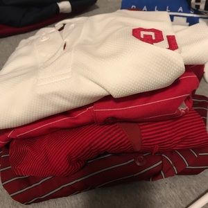 Lot of 4 oklahoma sooners coaches dri fit polo